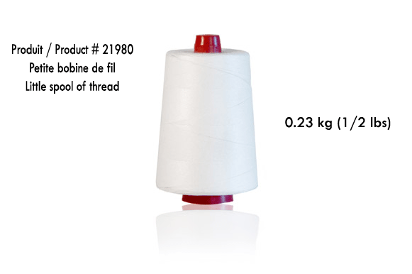 Fil polyester blanc